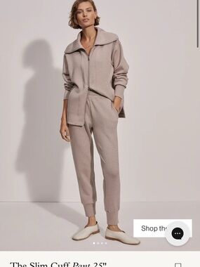 Varley Taupe Mark Slim Cuff Pants 25”